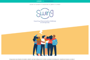 site Swing impro créé après la formation création de site avec WordPress par GLT Digital.